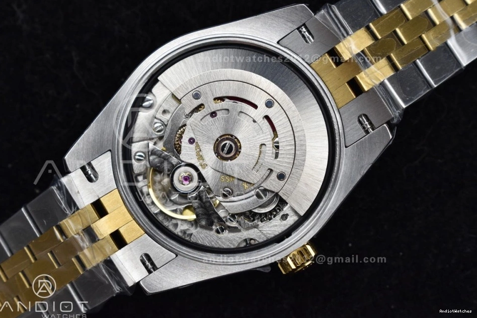 GSF on 278273 Steel DateJust 316L Stick Black Ladies Dial Markers Soft 31 Bracelet 561 YG President 1123